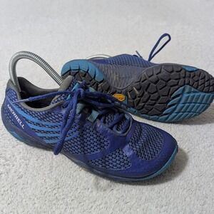Merrell Barefoot Running Shoes Womens 6 Royal Blue Vibram Trail J32570